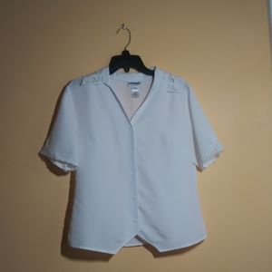 National White Shirt Sleeve Shirt